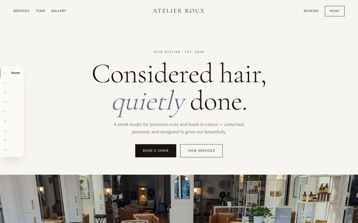 The Atelier Roux front-end
