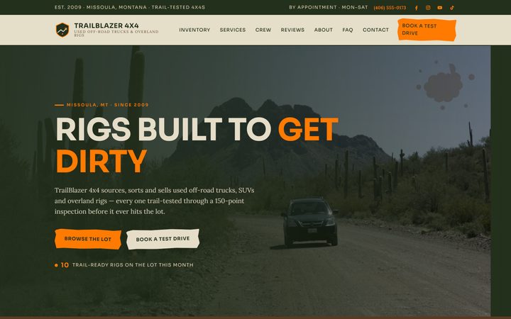 The TrailBlazer 4x4 front-end