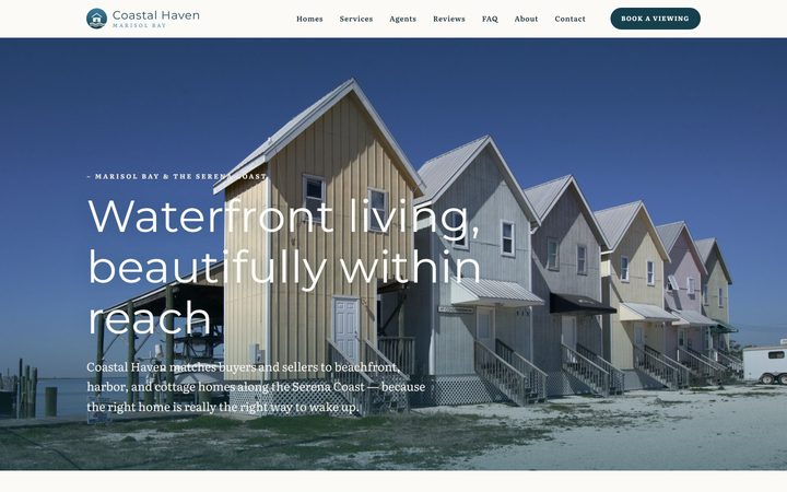 The Coastal Haven front-end