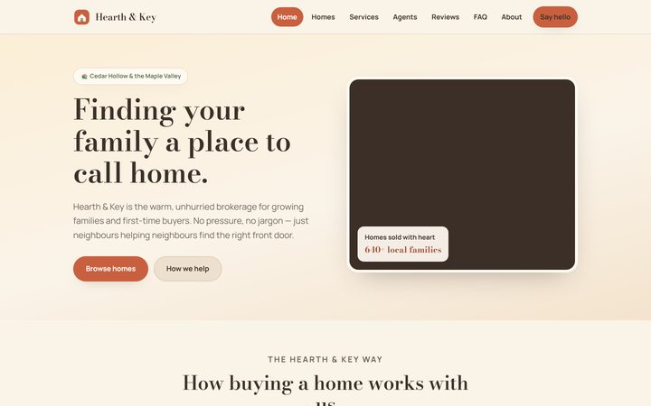 The Hearth & Key front-end