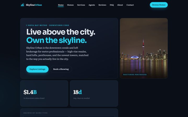 The Skyline Urban front-end