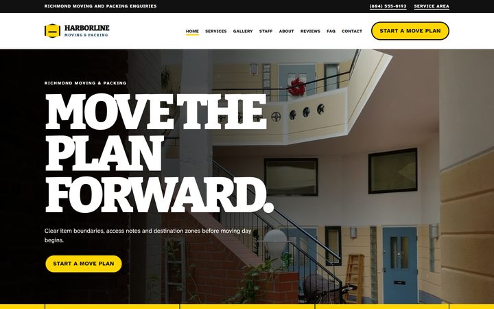 The Richmond Moving & Packing Enquiries front-end