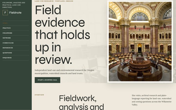 The Fieldnote Practice front-end