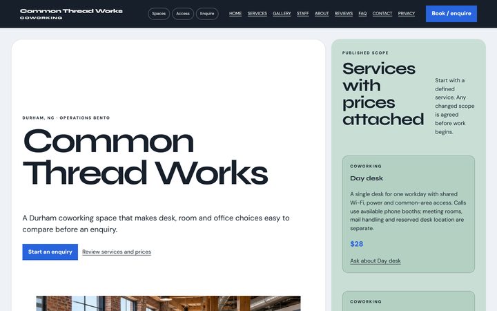 The Common Thread Works front-end
