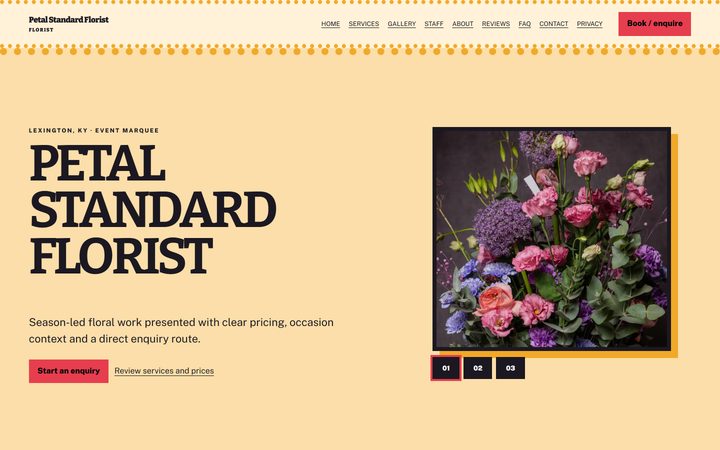 The Petal Standard Florist front-end