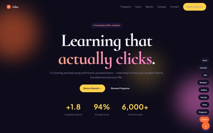 The Atlas Academy front-end