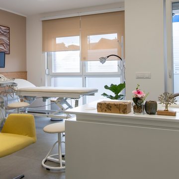 Injectables trolley laid out beside the treatment couch