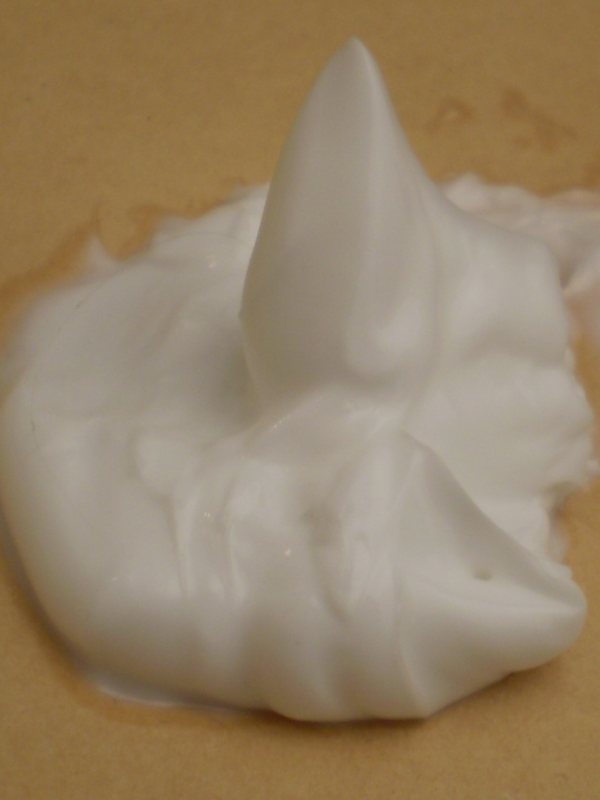 A swirl of white moisturiser