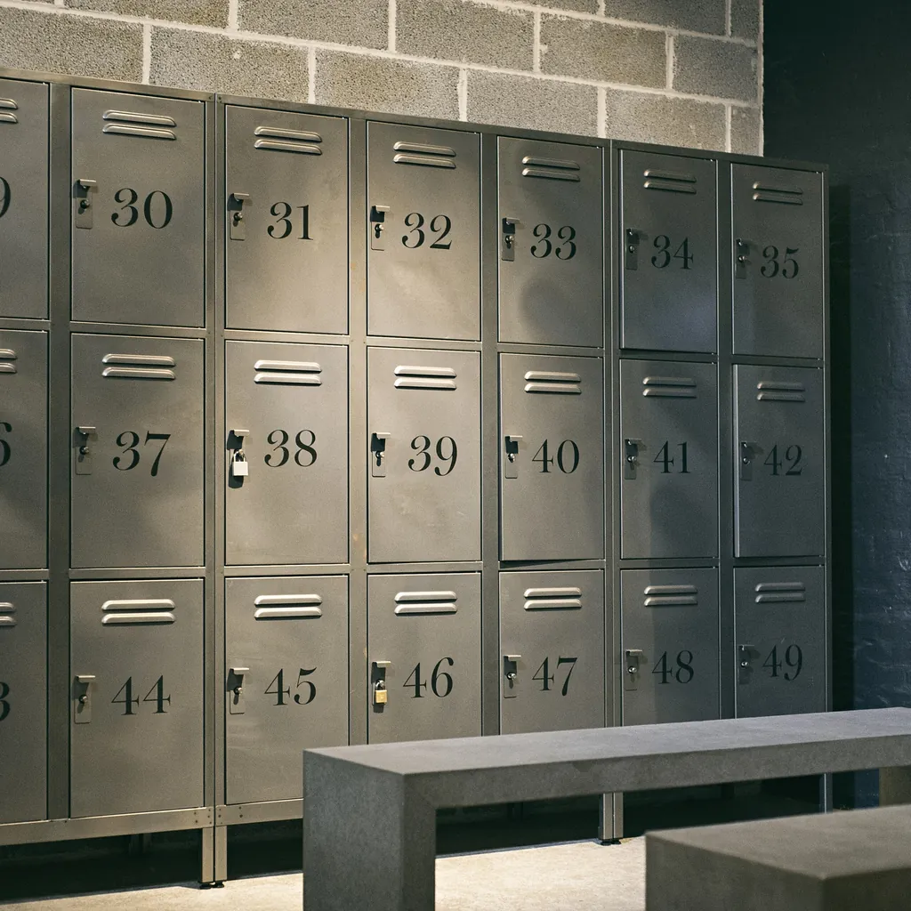 Private locker and changing area