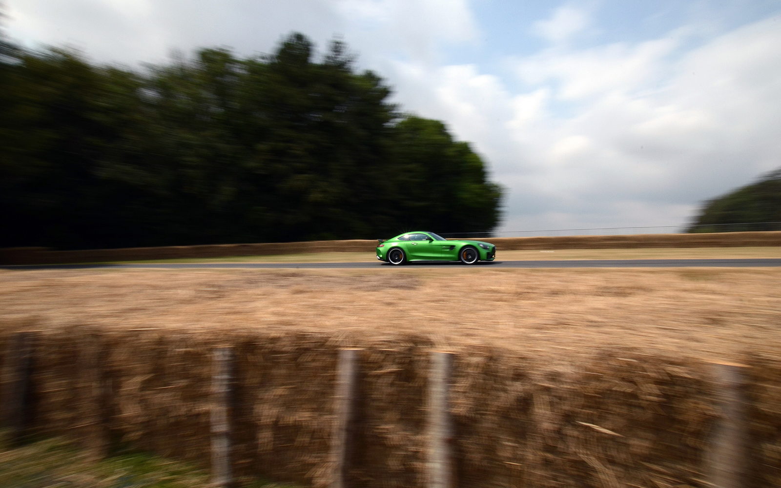 A Mercedes-AMG GT R at speed