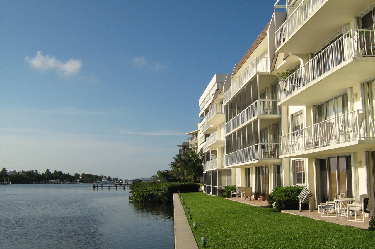 Harbor Light Marina Condo — balconied waterside condominium looking over the water