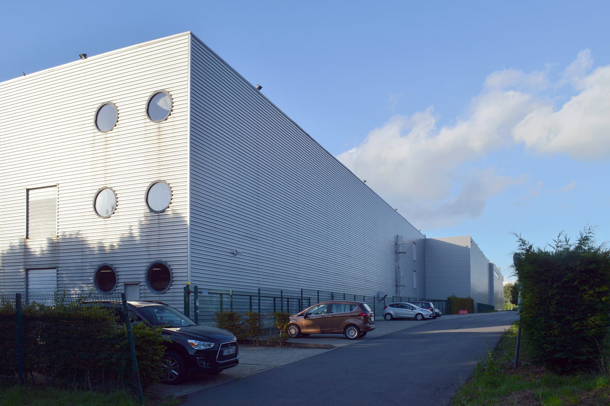 Modern distribution warehouse with loading bays