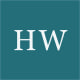 Monogram tile with the initials HW