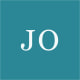 Monogram tile with the initials JO