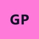 Monogram tile with the initials GP